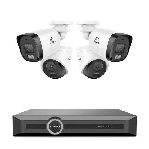 Système de sécurité PoE 3MP 8 canaux, NVR 6MP, S+265, détection de mouvement intelligente, lecture intelligente, notification intelligente avec image jointe