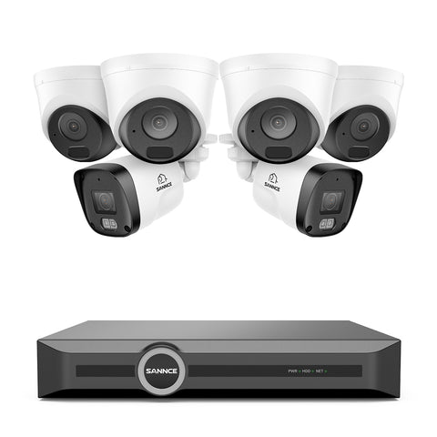 Système de sécurité PoE 3MP 8 canaux, NVR 6MP, S+265, détection de mouvement intelligente, lecture intelligente, notification intelligente avec image jointe