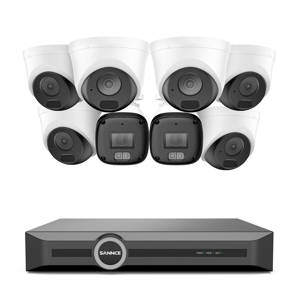 Système de sécurité PoE 3MP 8 canaux, NVR 6MP, S+265, détection de mouvement intelligente, lecture intelligente, notification intelligente avec image jointe