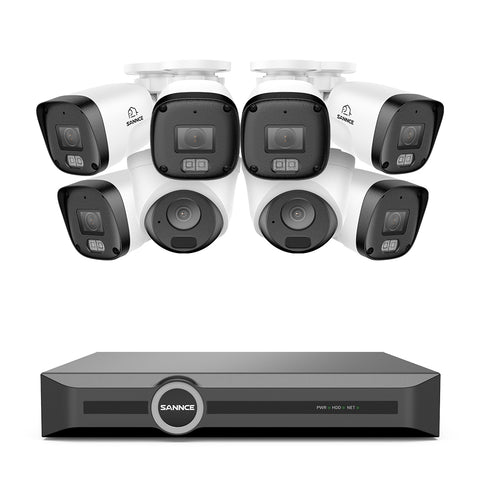 Système de sécurité PoE 3MP 8 canaux, NVR 6MP, S+265, détection de mouvement intelligente, lecture intelligente, notification intelligente avec image jointe