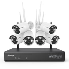 Système de caméra de sécurité sans fil 5MP 16 canaux, NVR 8MP, caméra IP WiFi 5MP, audio bidirectionnel, étanchéité IP66, détection humaine intelligente AI, fonctionne avec Alexa