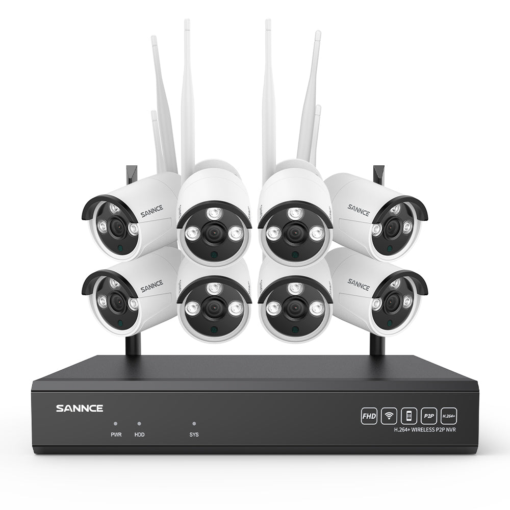 Système de caméra de sécurité sans fil 3MP 16 canaux, NVR 8MP, caméra IP WiFi 3MP, audio bidirectionnel, étanchéité IP66, détection humaine intelligente AI, fonctionne avec Alexa