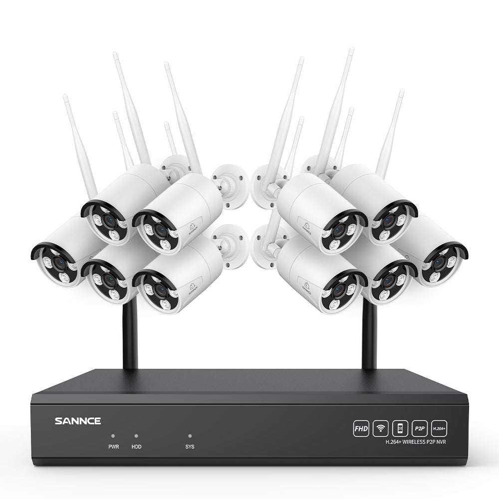 Système de caméra de sécurité sans fil 4K 16 canaux, NVR 8MP, caméra IP WiFi 8MP, audio bidirectionnel, étanchéité IP66, détection humaine intelligente AI, fonctionne avec Alexa