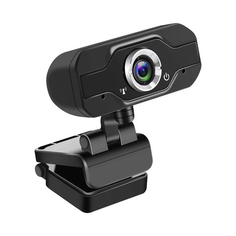 Webcam HD Pro, appel vidéo Full HD 1080p/30fps, audio stéréo clair, correction de la lumière HD, fonctionne avec Skype, Zoom, FaceTime, Hangouts, PC/Mac/ordinateur portable/Macbook/tablette - Noir