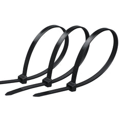 Câble de zip-ties, lot de 100 en noir de différentes tailles (12/8/6/4 pouces), nylon auto-bloquant pour la gestion des câbles multifonction, attaches en plastique pour câbles pour maison, bureau, jardin, atelier.