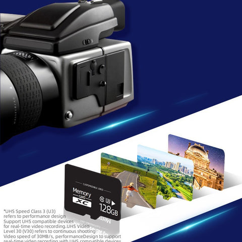 Carte Micro SD SANNCE 128 Go, haute vitesse, étanche, compatible avec caméra de sécurité, smartphone, drone, caméra embarquée, tablette et PC