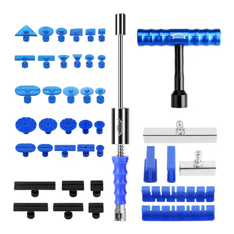 Extracteur de bosses pour voiture, ensemble d’outils de débosselage sans peinture, kit de réparation des bosses de grêle compatible avec la plupart des bosses de voiture