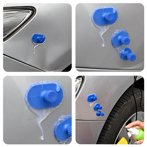 Extracteur de bosses pour voiture, ensemble d’outils de débosselage sans peinture, kit de réparation des bosses de grêle compatible avec la plupart des bosses de voiture