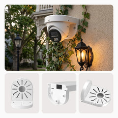 Support de caméra de surveillance en métal robuste, montage mural ou plafond, compatible avec caméras dôme, turret et bullet, adapté aux caméras de sécurité standard