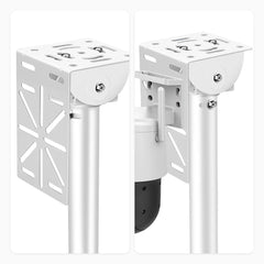 Support de caméra de surveillance en métal robuste, montage mural ou plafond, compatible avec caméras dôme, turret et bullet, adapté aux caméras de sécurité standard