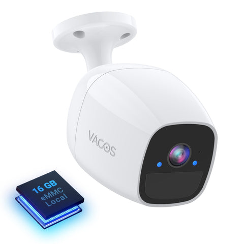 Security Cameras Wireless Outdoor - 16G Local Storage Rechargeable Battery Powered Camera, 1080P WiFi Home Camera with Night Vision, PIR Motion Detection, Support Alexa & Google