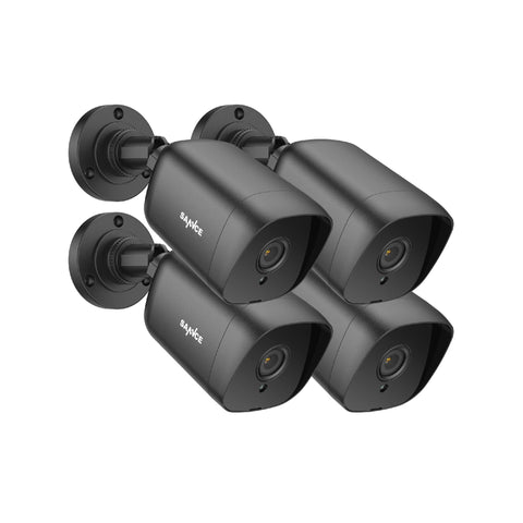 Kit de Caméras de Sécurité 1080P, Vision Nocturne IR de 100 pieds, WDR & DNR Numérique, Étanche IP66 pour Intérieur et Extérieur, Lot de 4