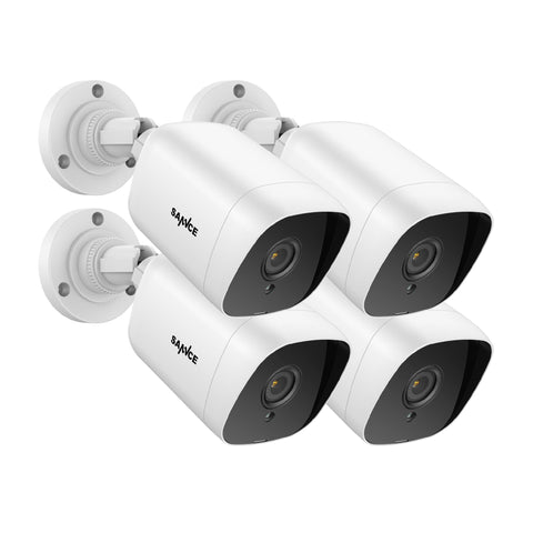 Kit de Caméras de Sécurité 1080P, Vision Nocturne IR de 100 pieds, WDR & DNR Numérique, Étanche IP66 pour Intérieur et Extérieur, Lot de 4