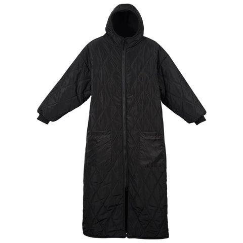 Elektrisch beheizter langer Mantel, tragbarer Schlafsack, 3 Temperaturregelungsmodi, leichtes und wasserdichtes Gewebe, warme Kleidung für draußen und drinnen für Camping, Jagd, Wohnmobilausflüge