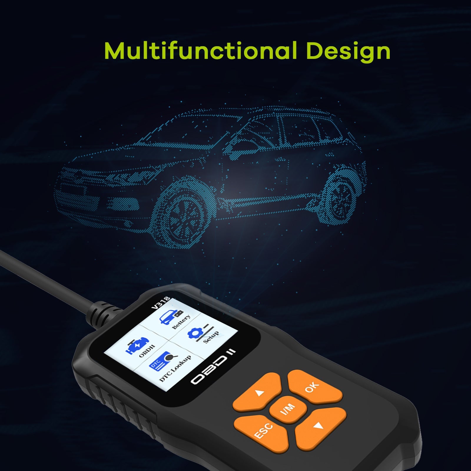 OBD2 Scanner Automotive Diagnostic Scan Tester Tools Auto Check Car Engine  Clear Fault Code Reader Kit Color Screen, Car OBDII/EOBD Scan Tool