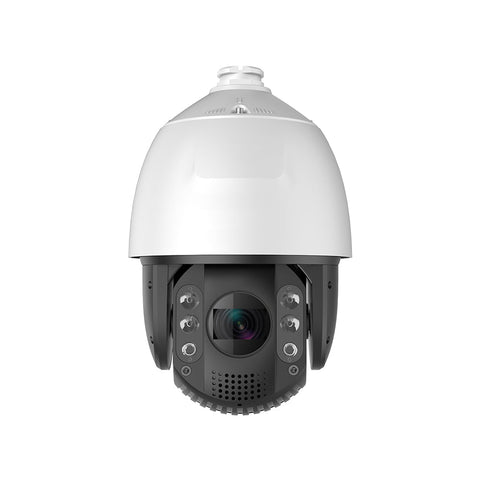 4K 25X Zoom optique PoE PTZ Caméra dôme rapide, IK10 anti-vandalisme, objectif 5,9-147,5 mm, détection intelligente, vision nocturne couleur de 660 ft, alarme sonore et visuelle