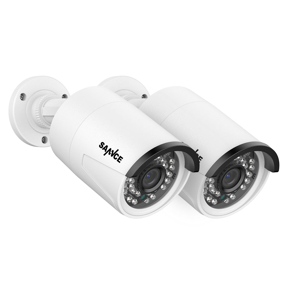 4K 8MP Caméra de sécurité IP PoE pour l'extérieur - Alerte intelligente de personne/véhicule, audio bidirectionnel (2-Pack)