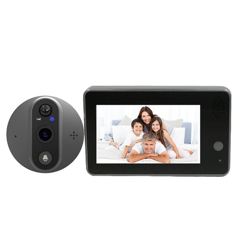 Sonnette vidéo intelligente Caméra HD 1080p, batterie 6400mAh, vision nocturne, détection de mouvement, audio bidirectionnel, stockage dans le cloud