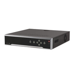 4K 32 canaux PoE NVR Recorder avec 16 ports PoE, résolution vidéo jusqu'à 12MP, H.265+, 4 baies pour disques durs, recherche intelligente d'analyse du contenu vidéo, détection de la température