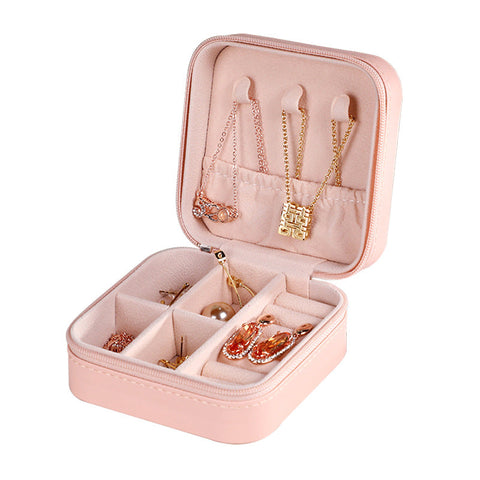 Bridesmaid Gifts Jewelry Box, Personalized Custom Proposal Small Portable Travel Case, Mini Jewellery Organizer Storage Earrings Rings Necklaces for Women Girls - Pack of 5