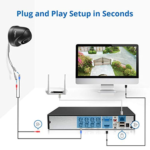 1080P 8CH DVR Enregistreur Système de Surveillance avec HDD 1TB