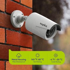 Système de Sécurité Domestique - Enregistrement Audio, 4K 8 Canaux NVR PoE Filaire, 4 Caméras Bullet CCTV IP 3MP