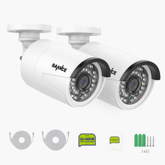 Certified Refurbished 3MP Caméra IP Bullet PoE Full HD avec enregistrement audio pour SANNCE NVR N98PBD/N96PBK