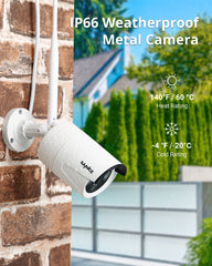 3MP 10 canaux sans fil Système de caméras de vidéosurveillance, 2 PTZ caméras & 2 Bullet caméras , enregistreur NVR 8MP, enregistrement audio, détection humaine IA, compatible avec Alexa
