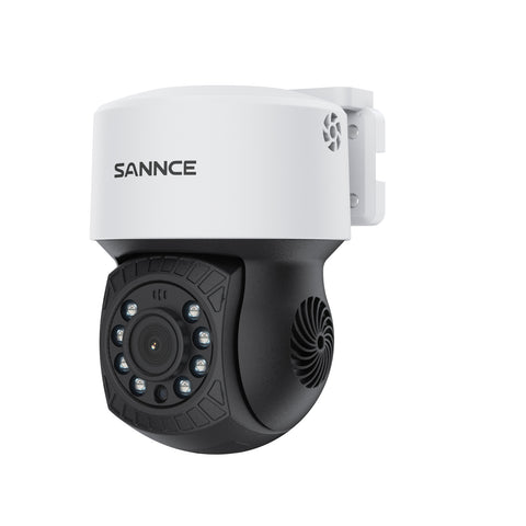Caméra de sécurité panoramique et inclinable 1080p, panoramique 350°, inclinaison 90°, vision nocturne de 100 pieds, détection de mouvement, étanche