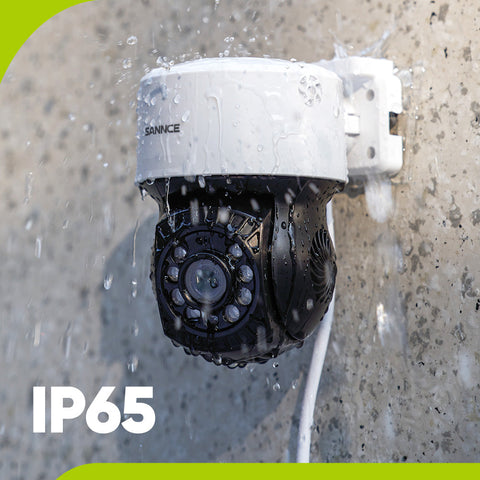 1080P 8 canaux PT Système de caméra de sécurité  - DVR hybride 5 en 1, caméra de vidéosurveillance Pan & Tilt, vision nocturne jusqu'à 100 pieds, détection de mouvement, extérieure, étanche