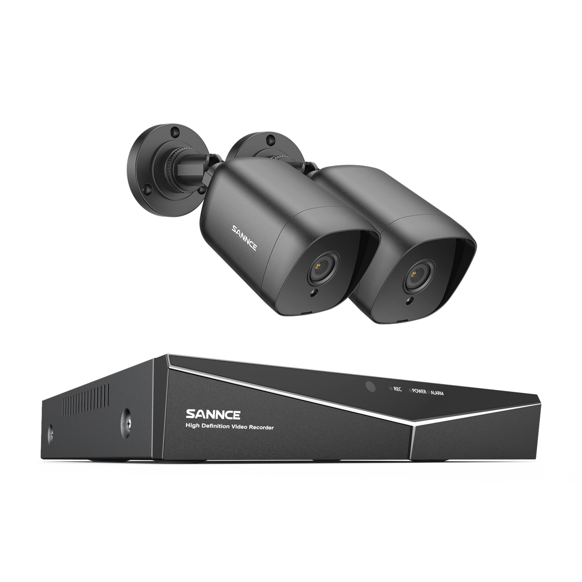 Système DVR de sécurité filaire 1080p à 4 canaux avec 2 caméras Bullet extérieures 2MP, détection de mouvement intelligente, vision nocturne infrarouge de 100 pieds, IP66 résistant aux intempéries