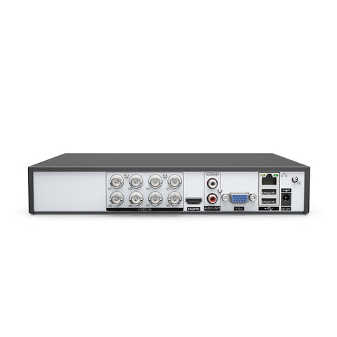 5MP 8 Channel Hybrid 5-in-1 CCTV Digital Video Recorder, Wired Security DVR, Motion Alerts, Support IP & Analog Cameras