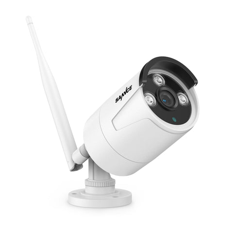 3MP Caméra de sécurité sans fil, 2Pcs WiFi IP Caméras pour SANNCE N48WHE NVR, détection humaine AI, fonctionne avec Alexa, vision nocturne 100ft, accès à distance & alertes de mouvement intelligentes