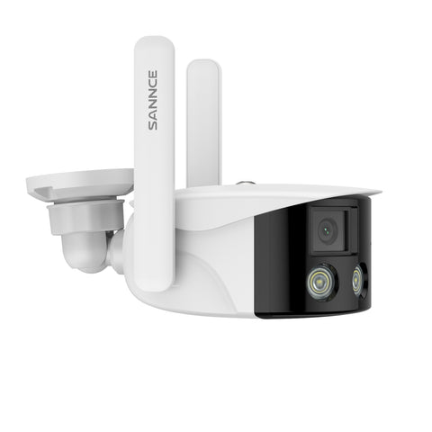 5MP 8 Channel 8 PoE Security Camera System + 1 Dual Lens Panoramic WiFi IP Camera, Color Night Vision, Two-way Audio