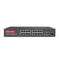 4K 32 canaux PoE NVR Recorder avec 16 ports PoE, résolution vidéo jusqu'à 12MP, H.265+, 4 baies pour disques durs, recherche intelligente d'analyse du contenu vidéo, détection de la température