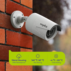 Certified Refurbished 3MP Caméra IP Bullet PoE Full HD avec enregistrement audio pour SANNCE NVR N98PBD/N96PBK